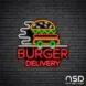 Burgers delivery Neon Sign_Black Brick_Mockup_Black