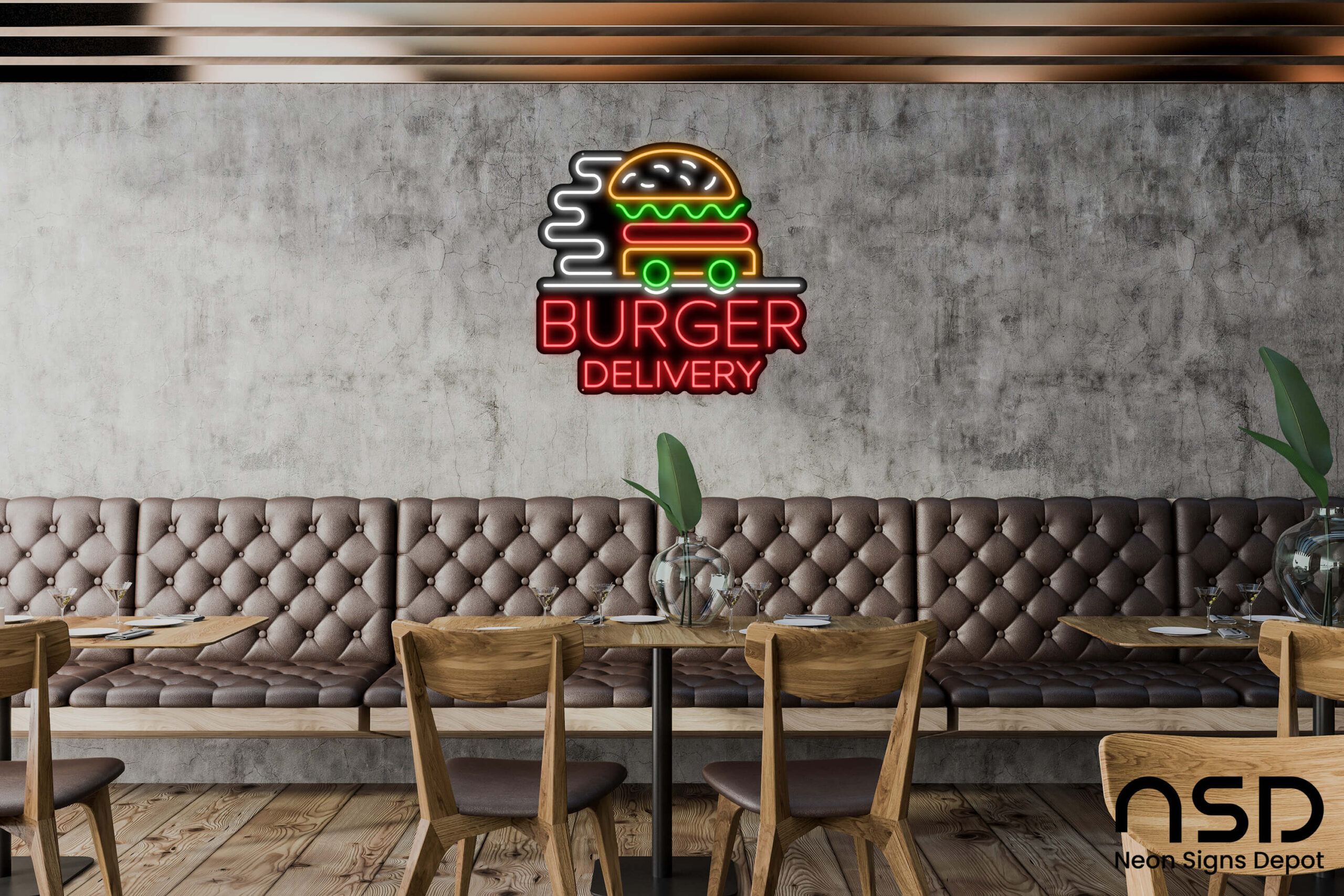 Burgers delivery Neon Sign neon sign