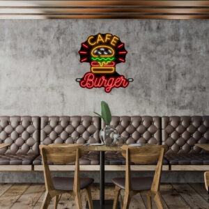 Cafe Burger V2 Neon Sign