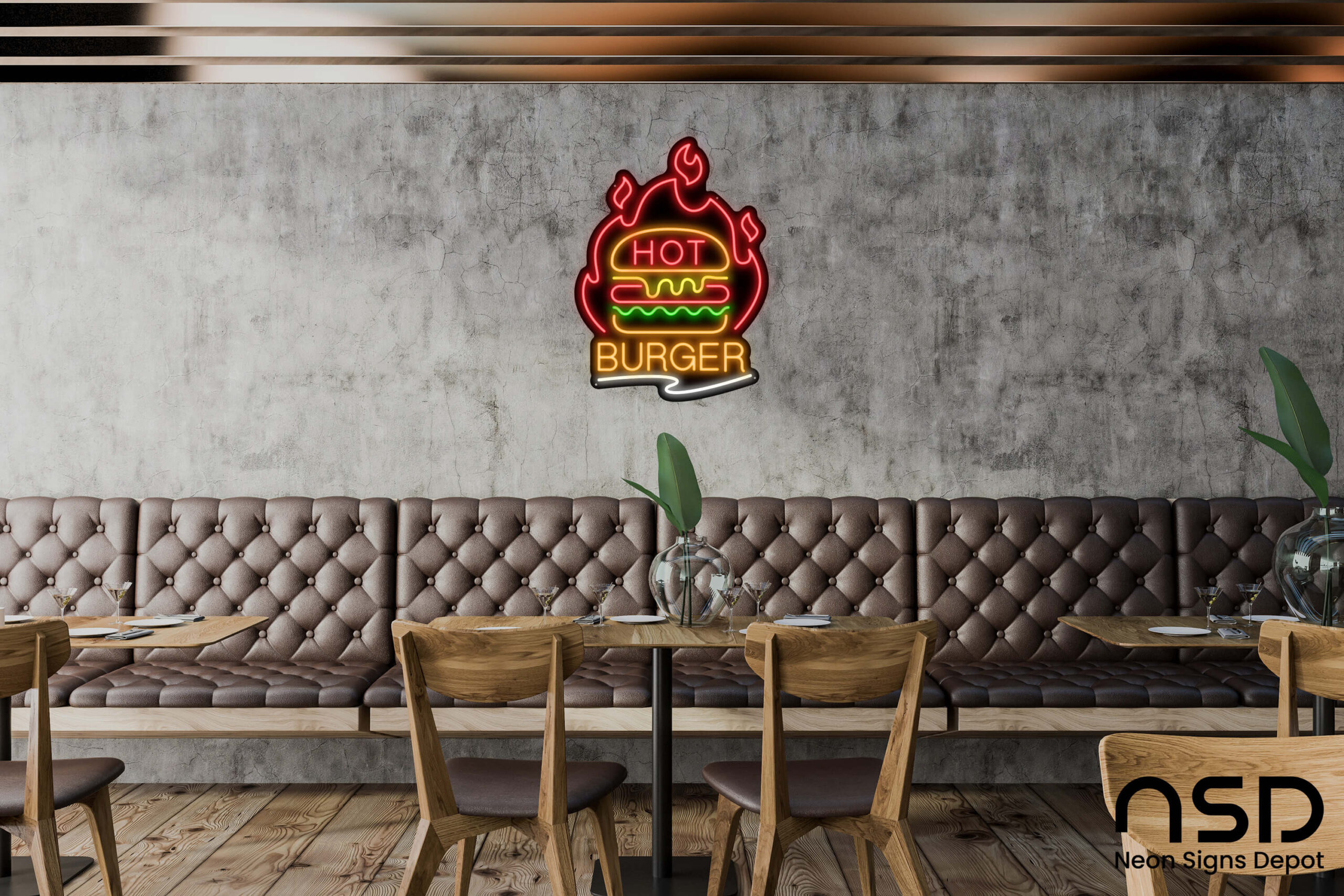 Hot Burger Neon Sign neon sign