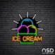 Ice cream V4 Neon Sign_Black Brick_Mockup_Black