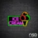 Ice cream V7 Neon Sign_Black Brick_Mockup_Black