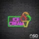 Ice cream V7 Neon Sign_Black Brick_Mockup_Transparent