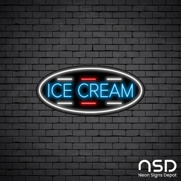 Ice cream V8 Neon Sign_Black Brick_Mockup_Black Ice cream V8 Neon Sign_Black Brick_Mockup_Black