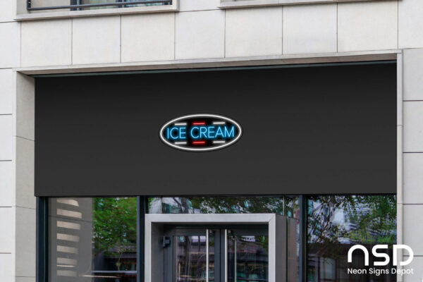 Ice cream V8 Neon Sign_Black_Mockup_Template02 Ice cream V8 Neon Sign_Black_Mockup_Template02