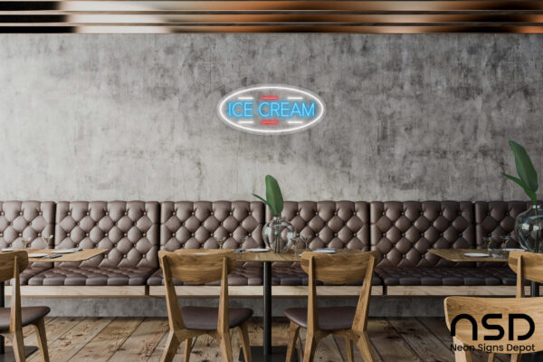 Ice cream V8 Neon Sign_Transparent_Mockup_Template01 Ice cream V8 Neon Sign_Transparent_Mockup_Template01