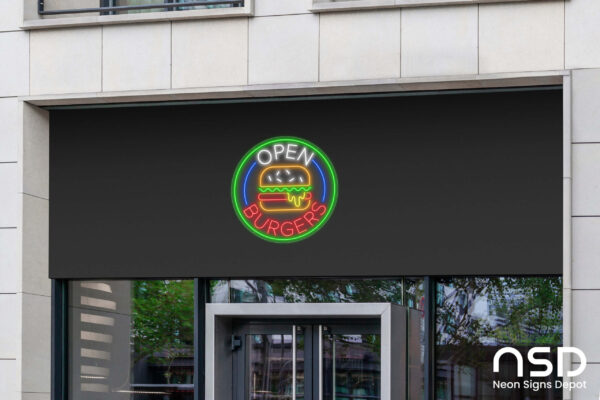 Open Burgers Neon Sign_Transparent_Mockup_Template02 Open Burgers Neon Sign_Transparent_Mockup_Template02