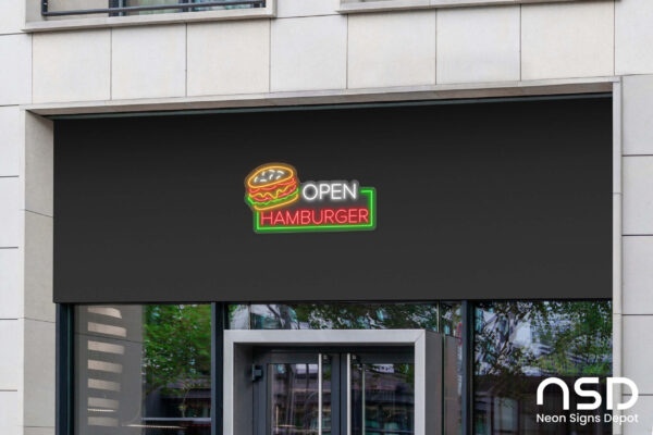Open Hamburger Neon Sign_Transparent_Mockup_Template02 Open Hamburger Neon Sign_Transparent_Mockup_Template02