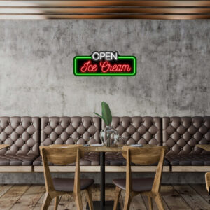 Open Ice Cream V1 Neon Sign