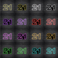21 Neon Sign