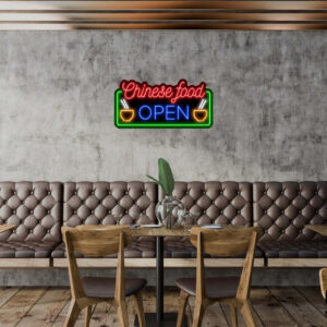 Chinese Food Open Neon Sign