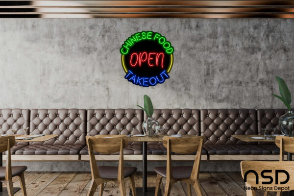 Chinese Food Open Take Out Neon Sign Chinese Food Open Take Out Neon Sign