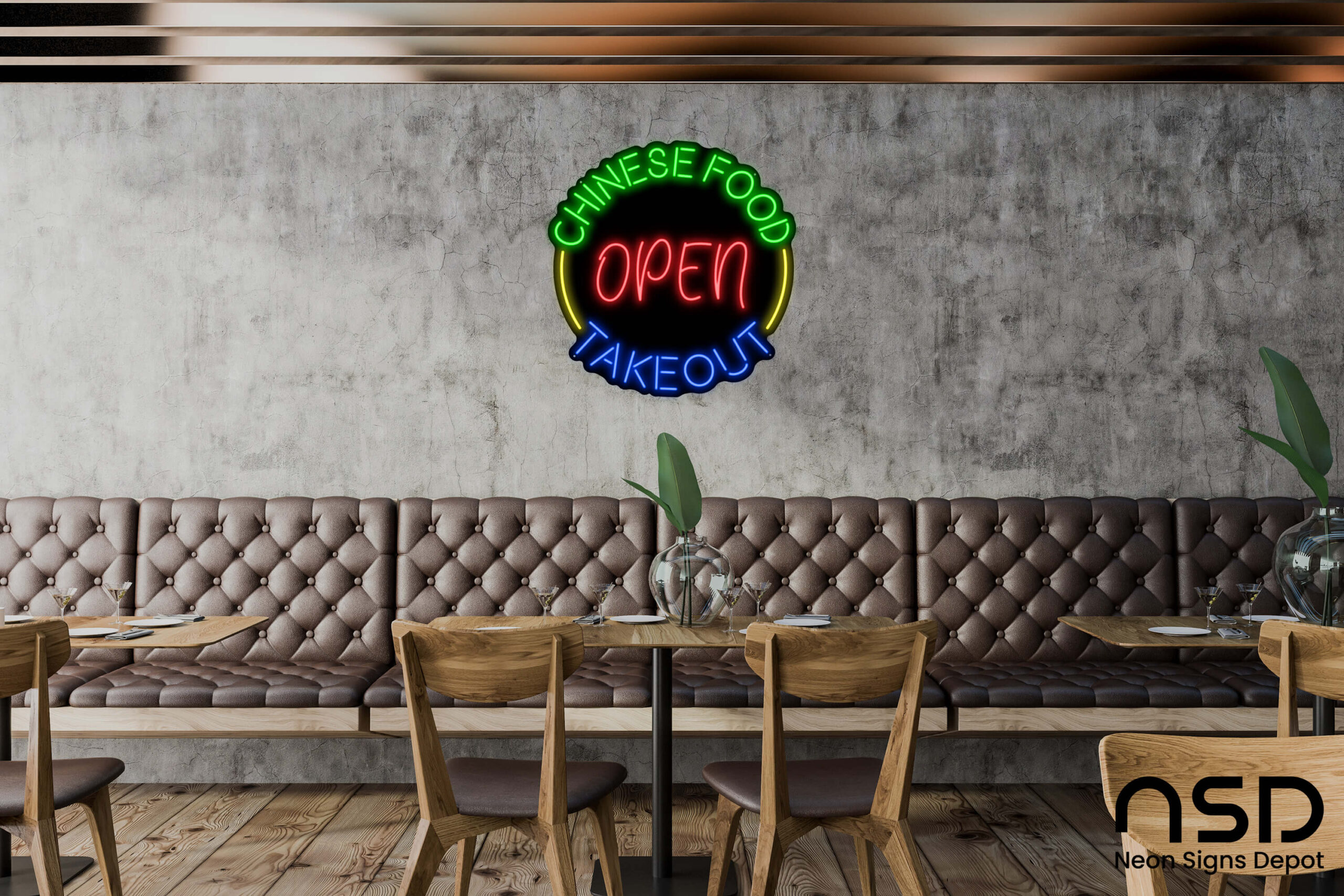 Chinese Food Open Take Out Neon Sign neon sign