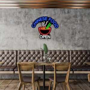 Chinese Food Open V2 Neon Sign