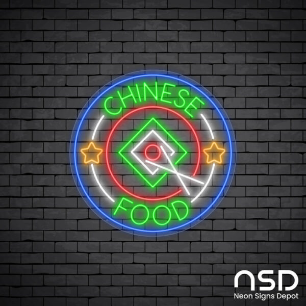 Chinese Food V11 Neon Sign_Black Brick_Mockup_Transparent Chinese Food V11 Neon Sign_Black Brick_Mockup_Transparent