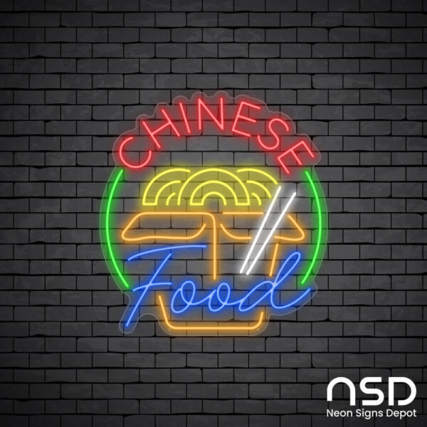 Chinese Food V5 Neon Sign_Black Brick_Mockup_Transparent Chinese Food V5 Neon Sign_Black Brick_Mockup_Transparent