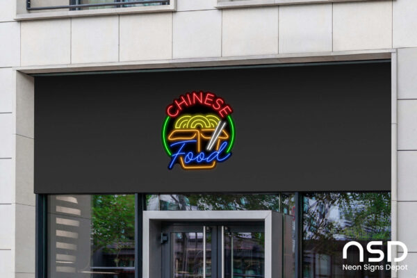 Chinese Food V5 Neon Sign_Black_Mockup_Template02 Chinese Food V5 Neon Sign_Black_Mockup_Template02