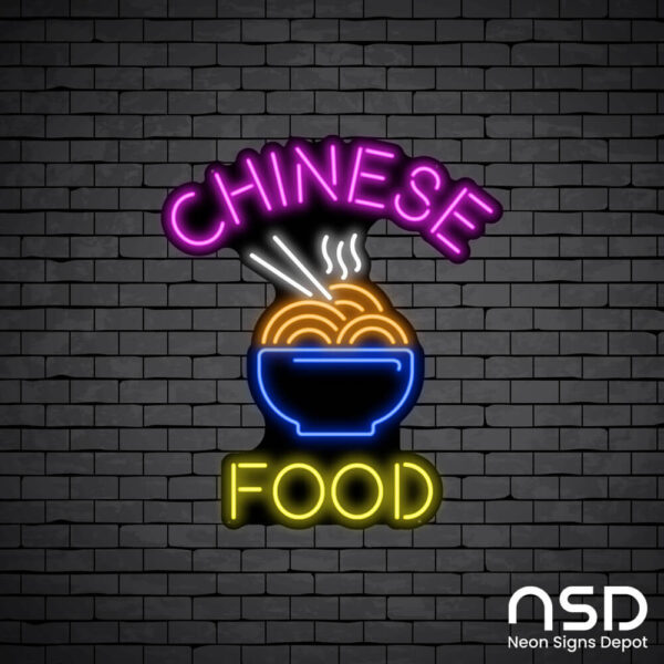 Chinese Food V8 Neon Sign_Black Brick_Mockup_Black Chinese Food V8 Neon Sign_Black Brick_Mockup_Black