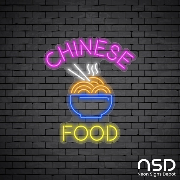 Chinese Food V8 Neon Sign_Black Brick_Mockup_Transparent Chinese Food V8 Neon Sign_Black Brick_Mockup_Transparent