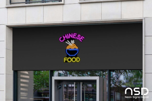 Chinese Food V8 Neon Sign_Black_Mockup_Template02 Chinese Food V8 Neon Sign_Black_Mockup_Template02