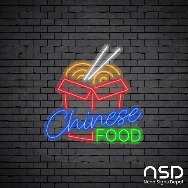 Chinese Food V9 Neon Sign_Black Brick_Mockup_Transparent Chinese Food V9 Neon Sign_Black Brick_Mockup_Transparent