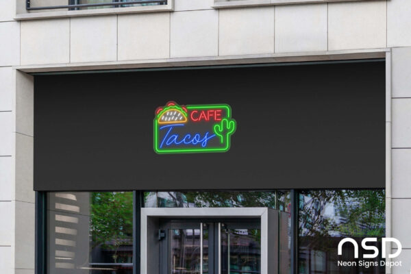 Mexican Cafe Tacos Neon Sign_Transparent_Mockup_Template02 Mexican Cafe Tacos Neon Sign_Transparent_Mockup_Template02