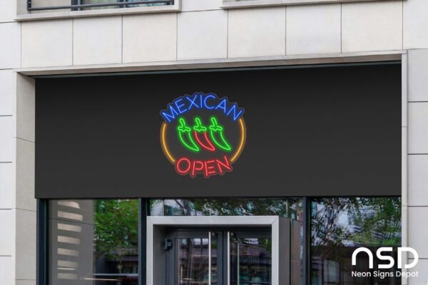 Mexican Food Open V2 Neon Sign_Transparent_Mockup_Template02 Mexican Food Open V2 Neon Sign_Transparent_Mockup_Template02