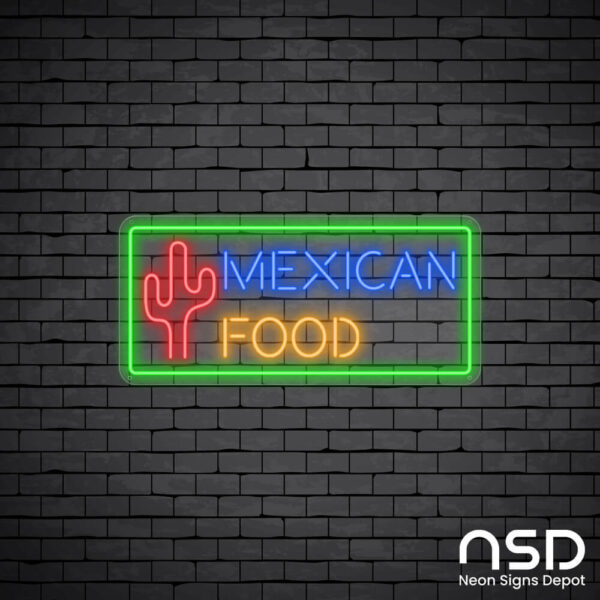 Mexican Food V4 Neon Sign_Black Brick_Mockup_Transparent Mexican Food V4 Neon Sign_Black Brick_Mockup_Transparent