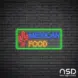 Mexican Food V4 Neon Sign_Black Brick_Mockup_Transparent