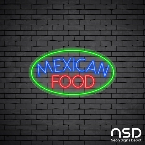 Mexican Food V8 Neon Sign_Black Brick_Mockup_Transparent Mexican Food V8 Neon Sign_Black Brick_Mockup_Transparent