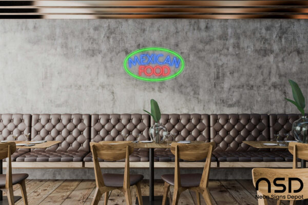 Mexican Food V8 Neon Sign_Transparent_Mockup_Template01 Mexican Food V8 Neon Sign_Transparent_Mockup_Template01