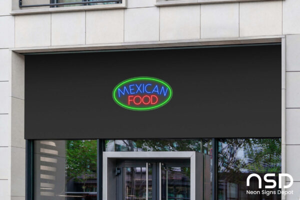 Mexican Food V8 Neon Sign_Transparent_Mockup_Template02 Mexican Food V8 Neon Sign_Transparent_Mockup_Template02