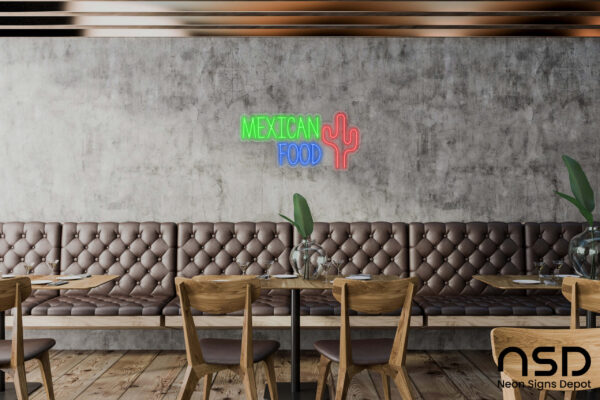 Mexican Food V9 Neon Sign_Transparent_Mockup_Template01 Mexican Food V9 Neon Sign_Transparent_Mockup_Template01