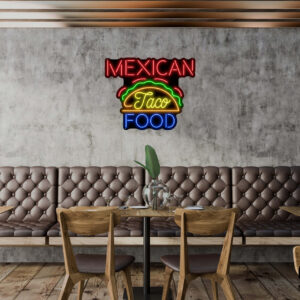 Mexican Taco Food Neon Sign
