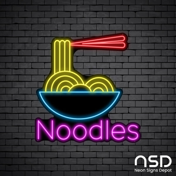 Noodles V4 Neon Sign_Black Brick_Mockup_Black Noodles V4 Neon Sign_Black Brick_Mockup_Black
