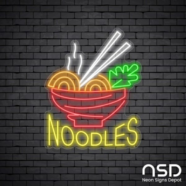 Noodles V8 Neon Sign_Black Brick_Mockup_Transparent Noodles V8 Neon Sign_Black Brick_Mockup_Transparent