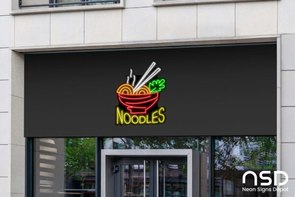 Noodles V8 Neon Sign_Black_Mockup_Template02 Noodles V8 Neon Sign_Black_Mockup_Template02