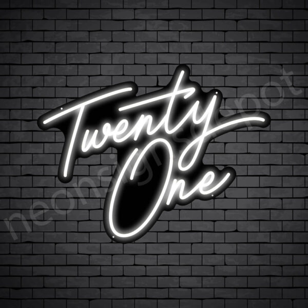 Twenty-one-23x30-WS-B-WHITE White Twenty one