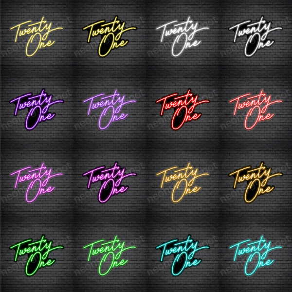 Twenty One Neon Sign