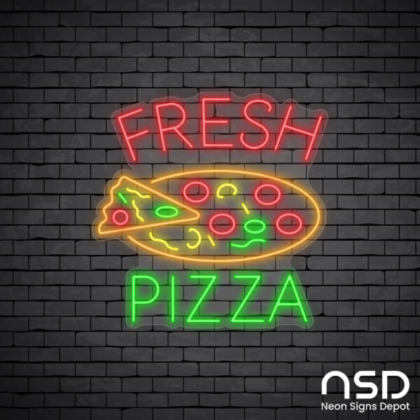 Fresh Pizza Neon Sign_Black Brick_Mockup_Transparent Fresh Pizza Neon Sign_Black Brick_Mockup_Transparent