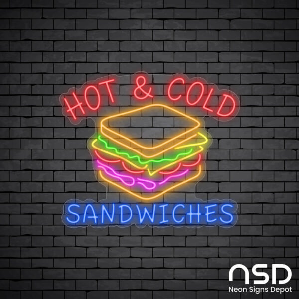 Hot & Cold Sandwiches Neon Sign_Black Brick_Mockup_Transparent Hot & Cold Sandwiches Neon Sign_Black Brick_Mockup_Transparent