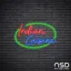 Indian Cuisine V2 Neon Sign_Black Brick_Mockup_Transparent