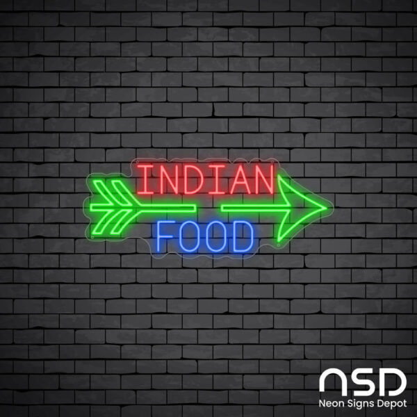Indian Food V2 Neon Sign_Black Brick_Mockup_Transparent Indian Food V2 Neon Sign_Black Brick_Mockup_Transparent