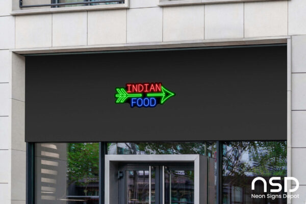 Indian Food V2 Neon Sign_Black_Mockup_Template02 Indian Food V2 Neon Sign_Black_Mockup_Template02