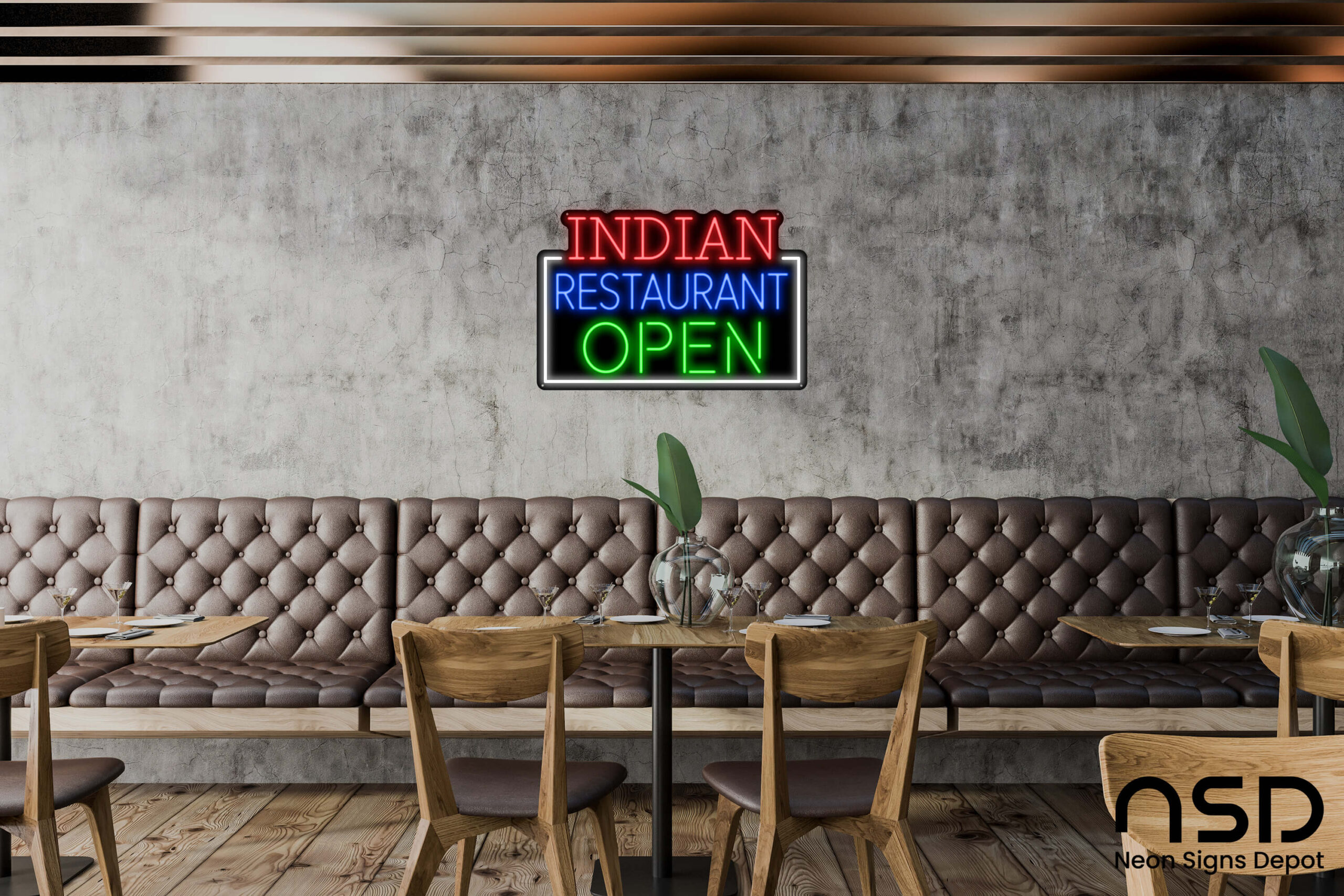 Indian Restaurant Open Neon Sign neon sign