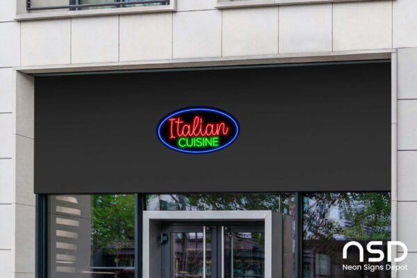 Italian Cuisine V3 Neon Sign_Black_Mockup_Template02 Italian Cuisine V3 Neon Sign_Black_Mockup_Template02