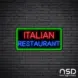 Italian Restaurant V3 Neon Sign_Black Brick_Mockup_Black