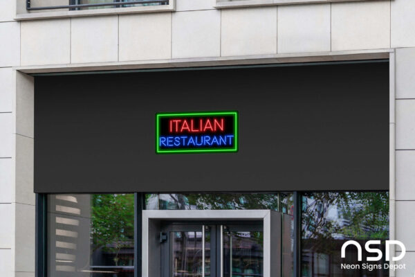 Italian Restaurant V3 Neon Sign_Black_Mockup_Template02 Italian Restaurant V3 Neon Sign_Black_Mockup_Template02