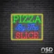 Pizza By The Slice Neon Sign_Black Brick_Mockup_Transparent