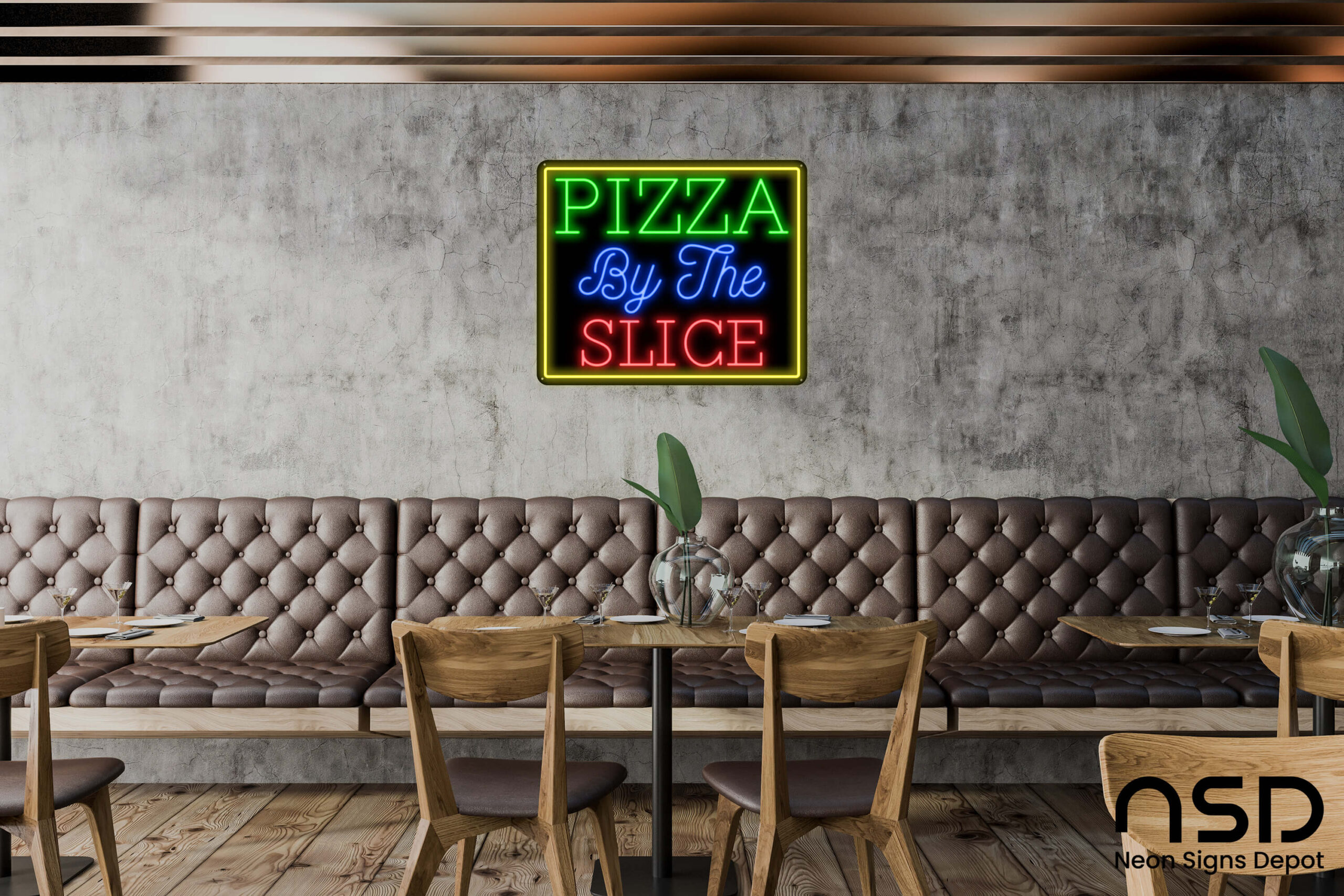Pizza By The Slice Neon Sign neon sign